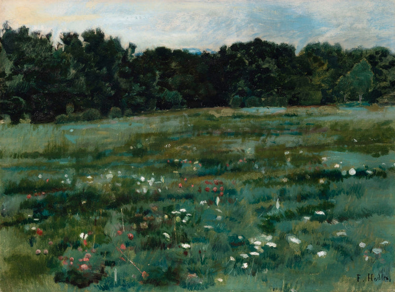 Landskap med en äng och skogsbryn - Ferdinand Hodler