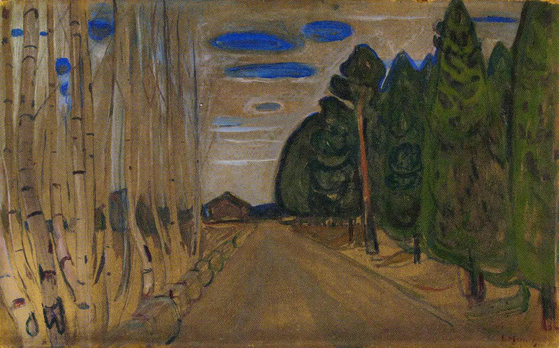 Landskap med en väg - Edvard Munch