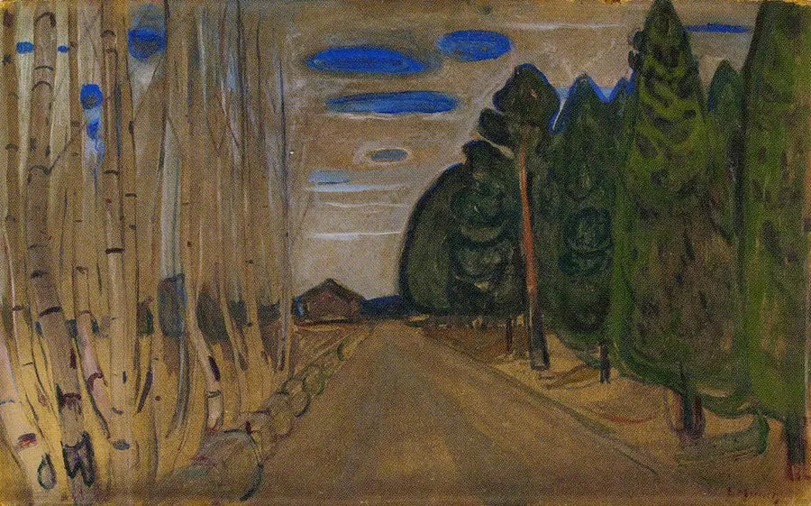Landskap med en väg - Edvard Munch