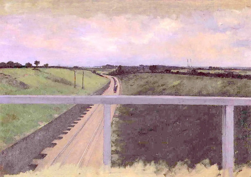 Landskap med järnvägar - Gustave Caillebotte
