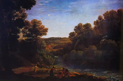 Paysage boisé avec un ruisseau - Claude Lorrain - Alpha Reproduction