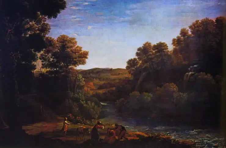 Skoglandskap med en bäck - Claude Lorrain