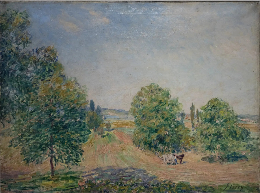 Landskap, fält, slätt av Veneux-Nadon - Alfred Sisley