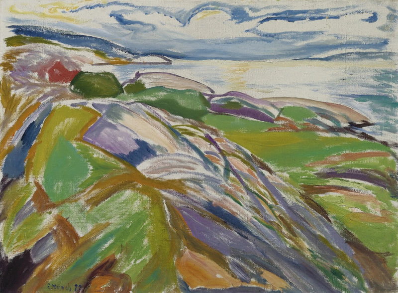 Kustlandskap från Hvitsten - Edvard Munch