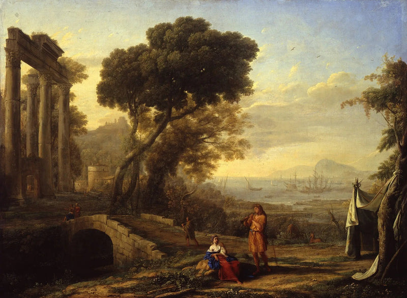 Italiensk kustlandskap - Claude Lorrain