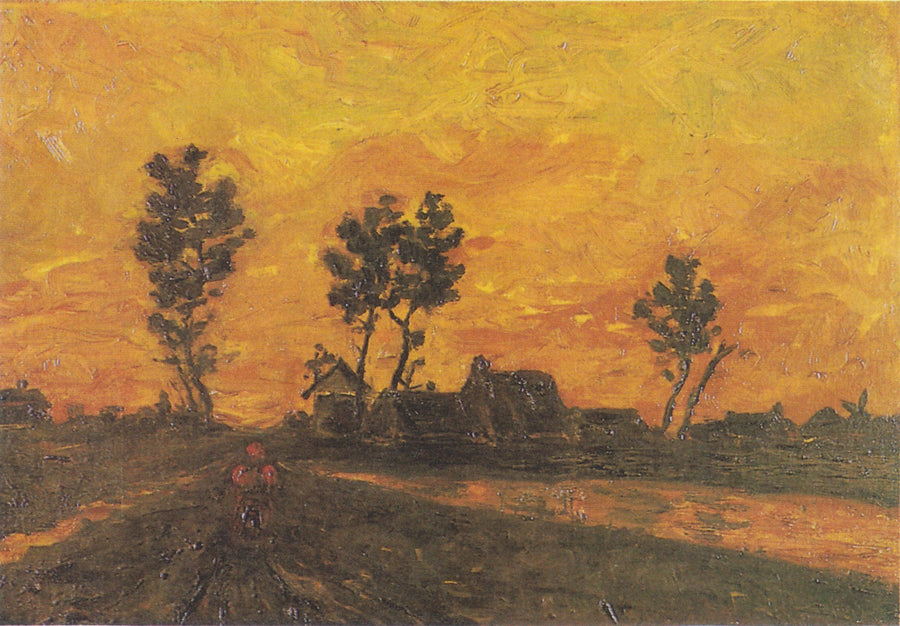 Landskap vid solnedgången - Vincent van Gogh