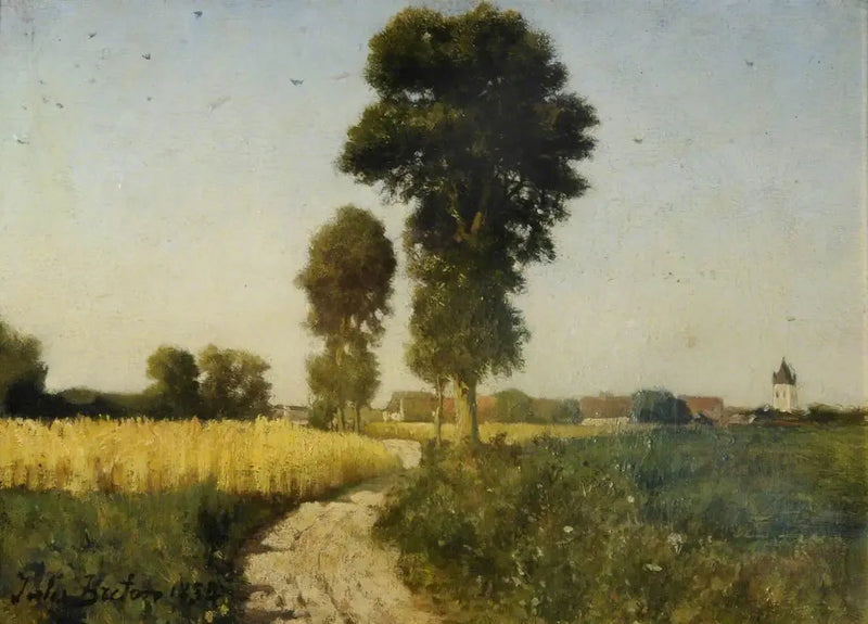 Landskap, Courrières, Frankrike - Jules Breton