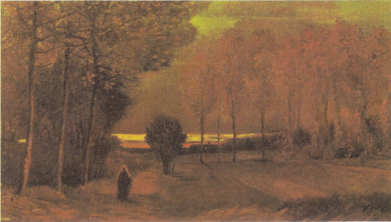 Höstlandskap i skymningen - Vincent van Gogh