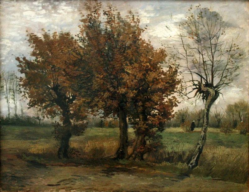 Höstlandskap med fyra träd - Vincent van Gogh