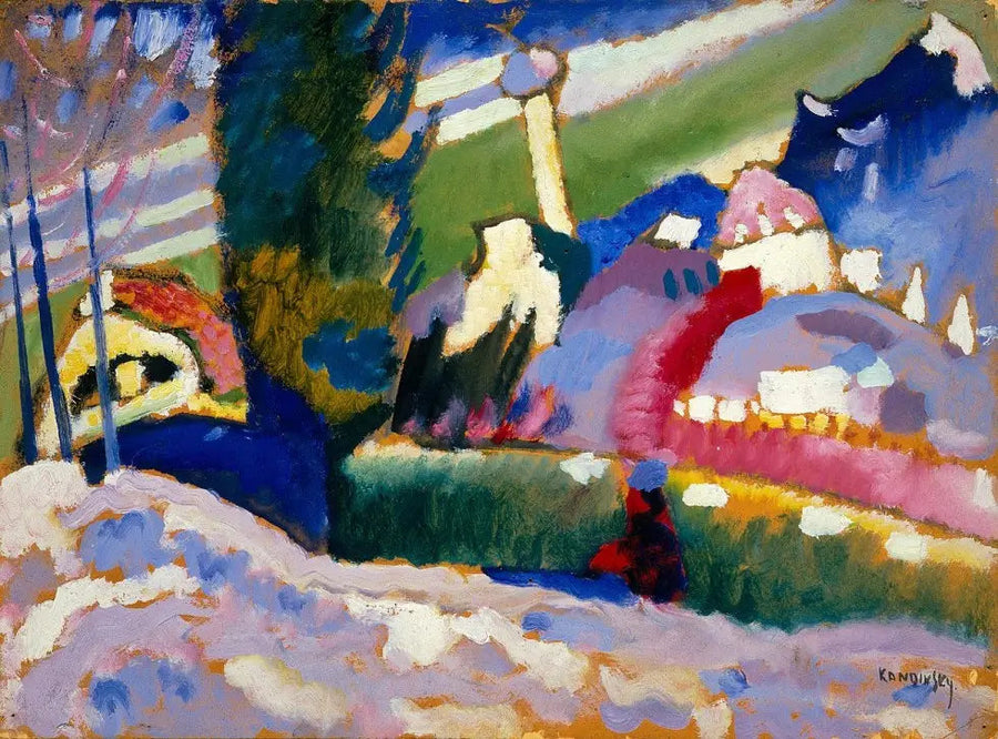 Vinterlandskap med kyrka - Vassily Kandinsky
