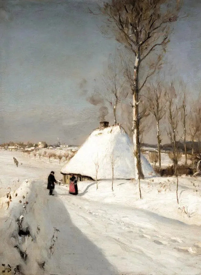 Vinterlandskap. - H. A. Brendekilde