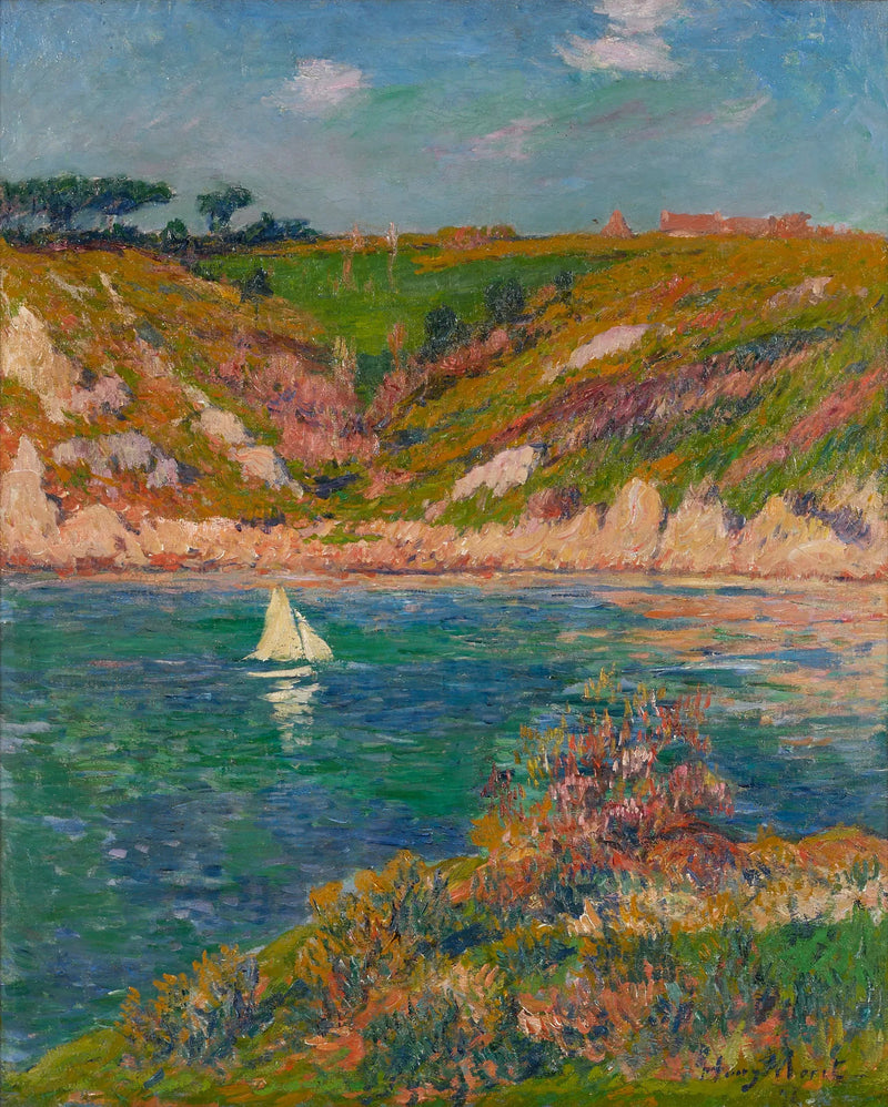 Doëlan landskap med vit segel - Henry Moret