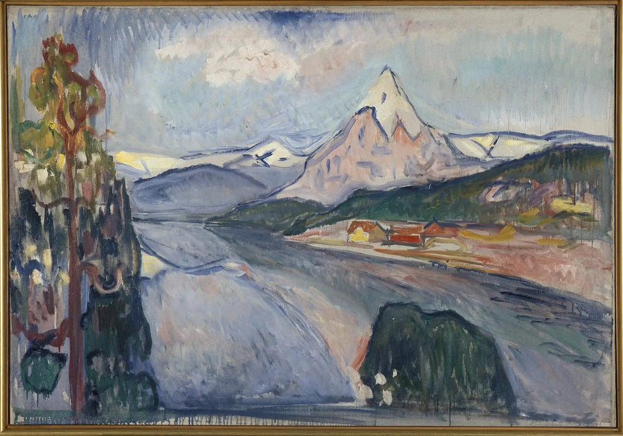 Fjordlandskap. Skiss för "De återvändande" av Henrik Ibsen - Edvard Munch