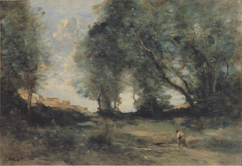 Skogsscenario - Jean-Baptiste Camille Corot