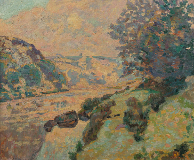 Creuse landskap: dimma mot Crozant - Armand Guillaumin