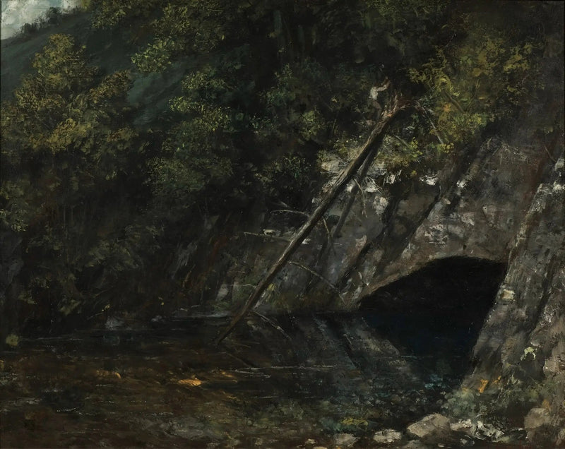Landskap vid den blå källan - Gustave Courbet