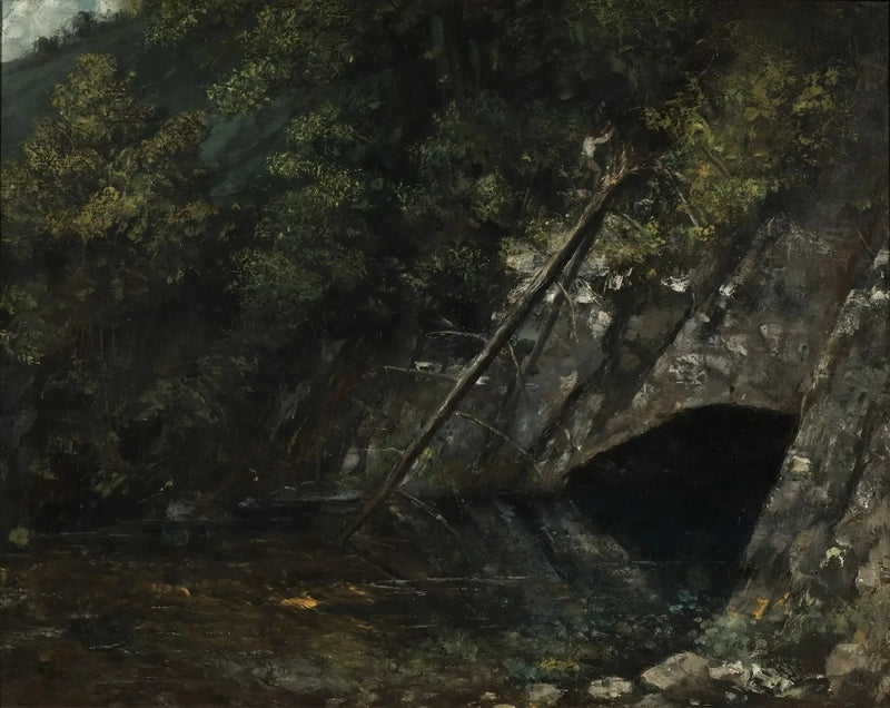 Landskap vid den blå källan - Gustave Courbet