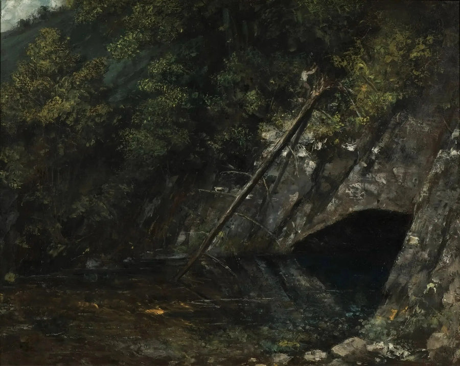 Landskap vid den blå källan - Gustave Courbet