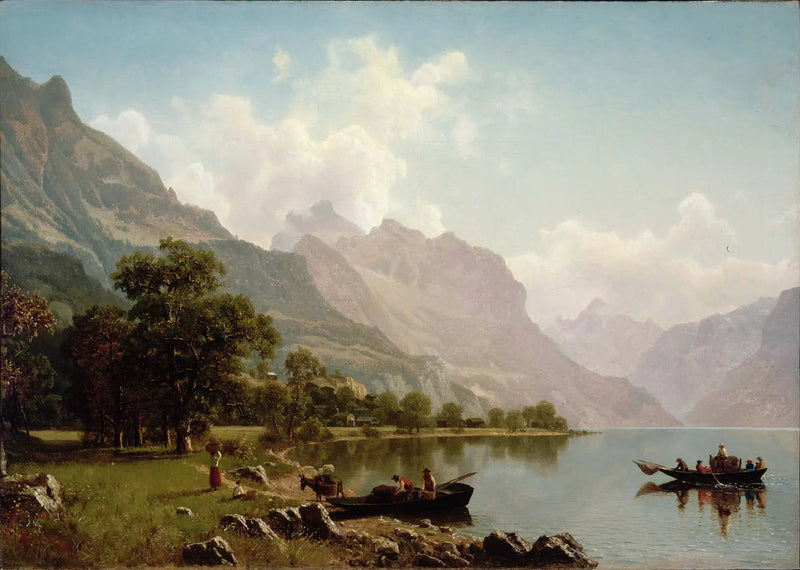 Schweiziskt bergslandskap - Albert Bierstadt