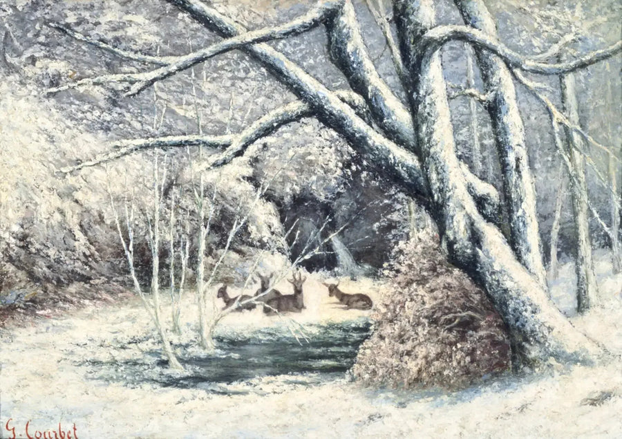 Snölandskap - Gustave Courbet