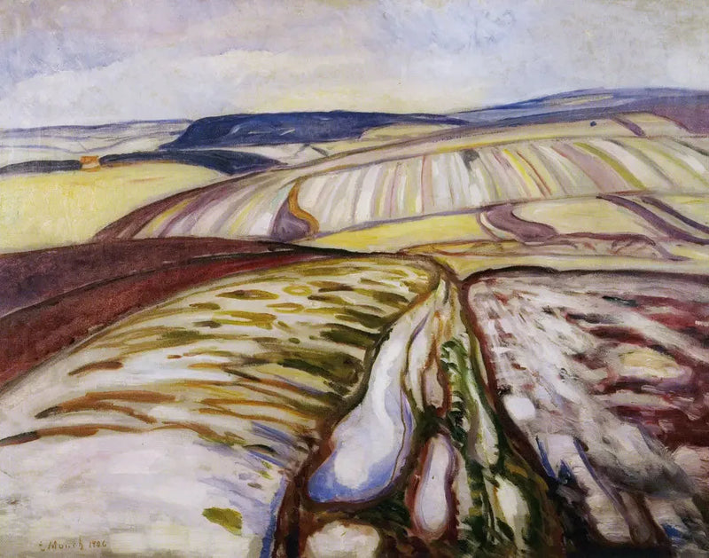 Snölandskap, Thüringen - Edvard Munch