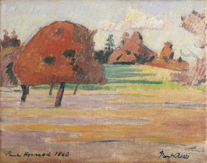 Pont-Aven landskap - Émile Bernard