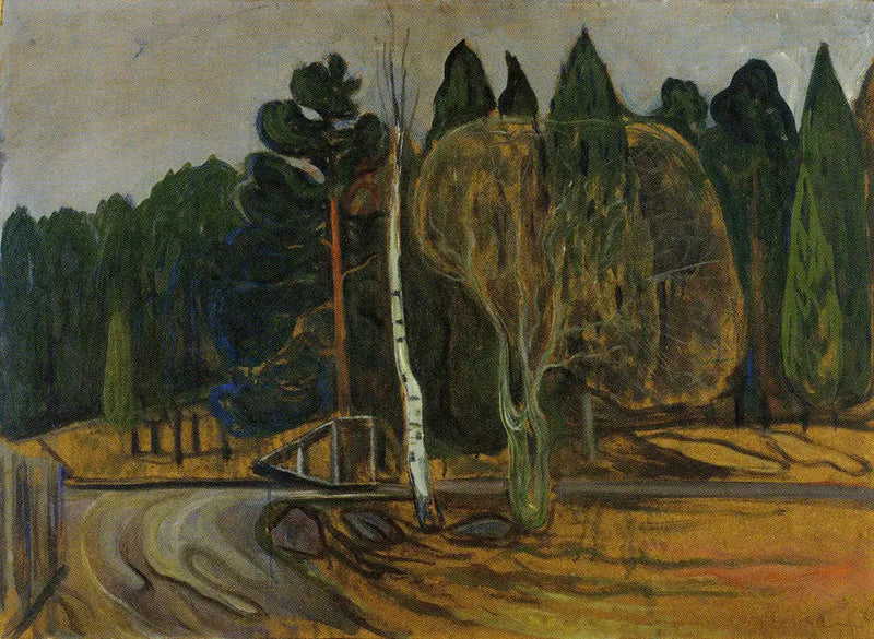 Vårlandskap med snöplog - Edvard Munch