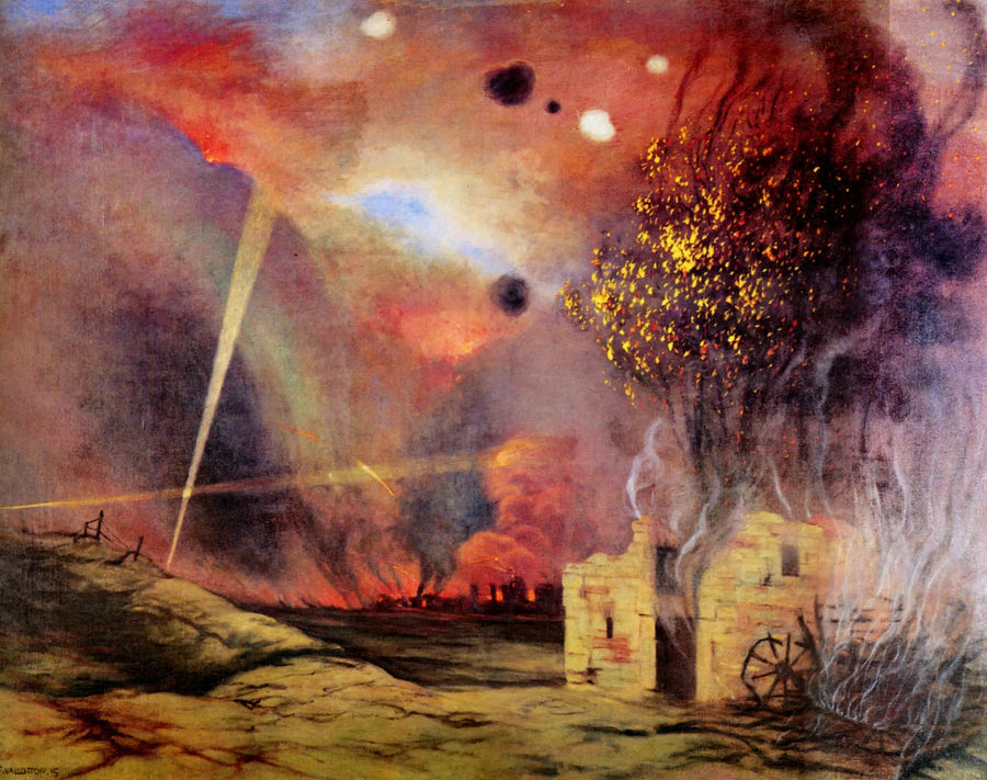 Ruins- och brandlandskap - Félix Vallotton