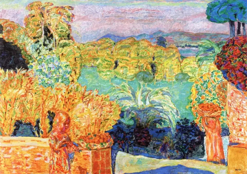Landskap från Midi och två barn - Pierre Bonnard
