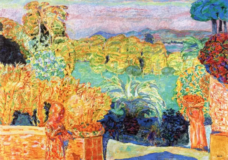Landskap från Midi och två barn - Pierre Bonnard