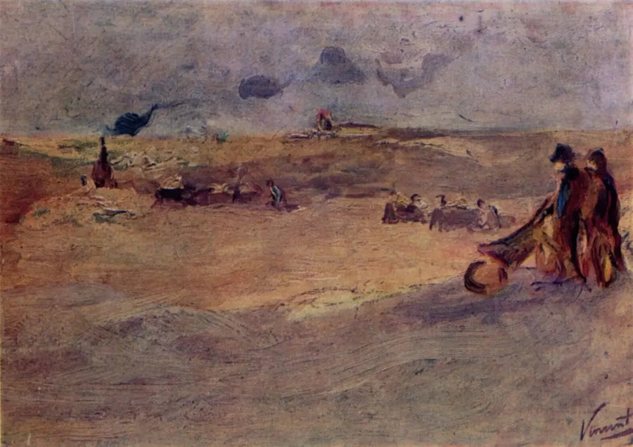 Landskap med sanddyner och personer - Vincent van Gogh