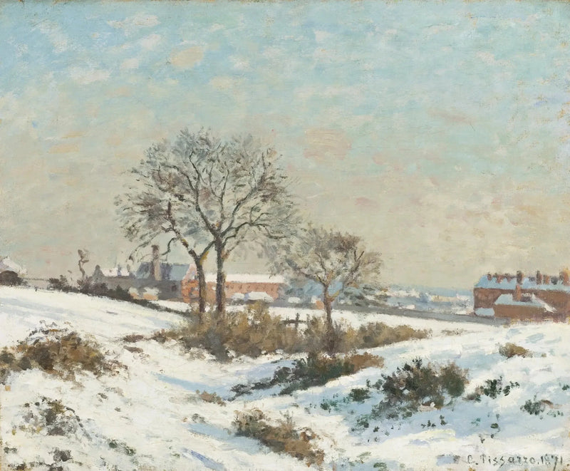 Snölandskap i South Norwood - Camille Pissarro