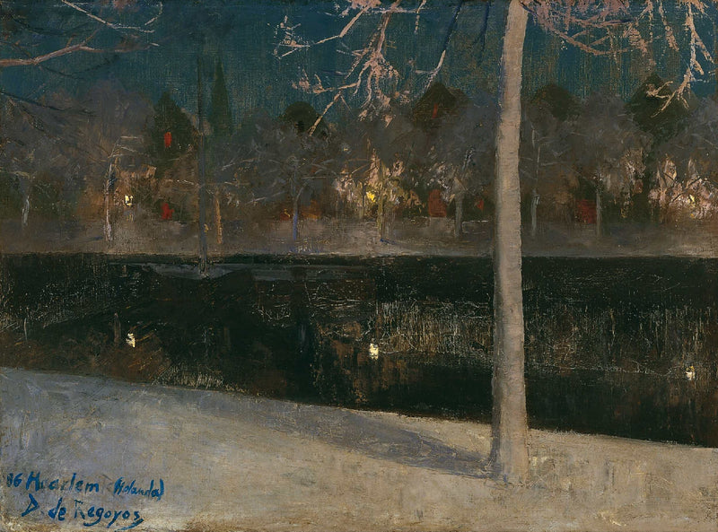 Snötäckt nattlandskap. Haarlem - Darío de Regoyos