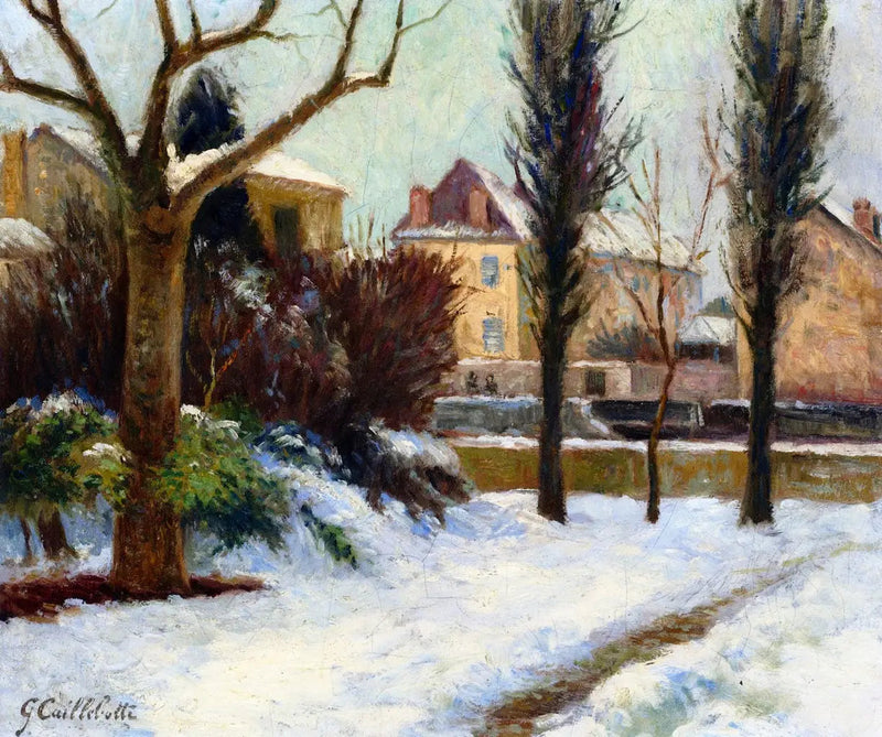 Snölandskap - Gustave Caillebotte