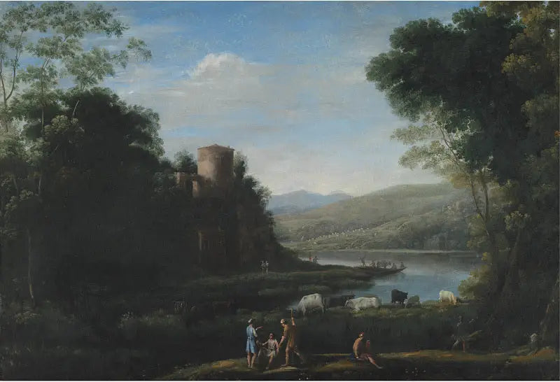 Flodlandskap med herdar - Claude Lorrain