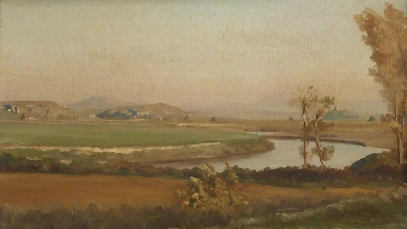 Vattendragsscenario, troligen i Italien - Frederic Leighton