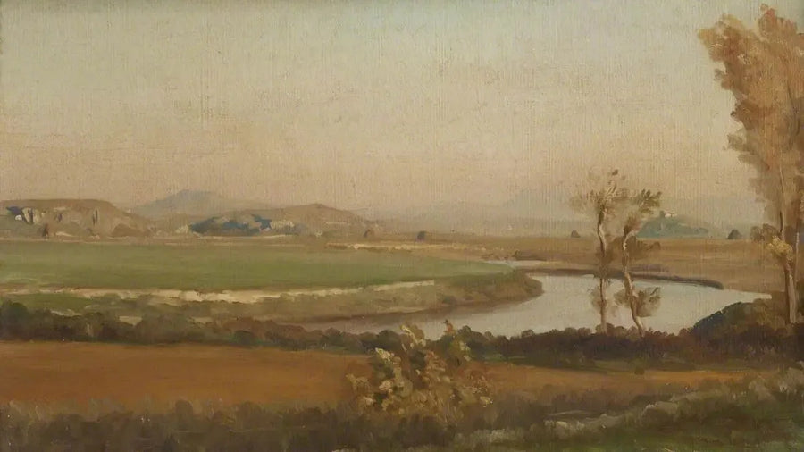 Vattendragsscenario, troligen i Italien - Frederic Leighton
