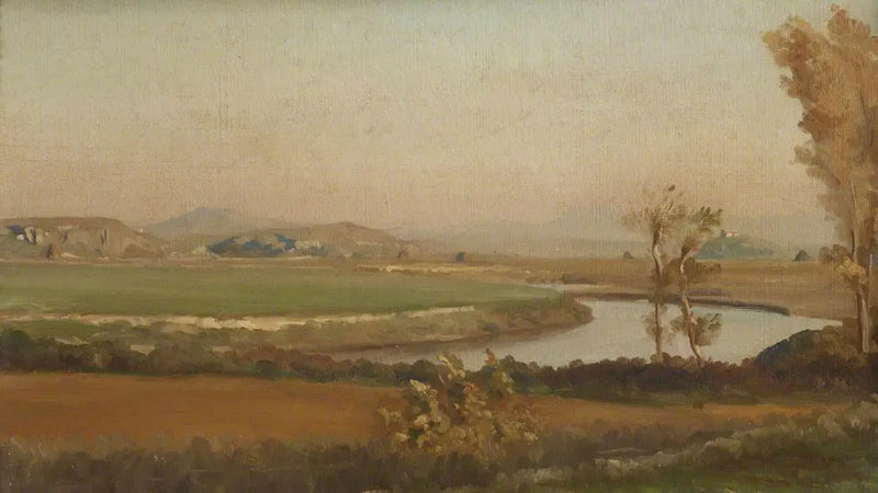 Vattendragsscenario, troligen i Italien - Frederic Leighton