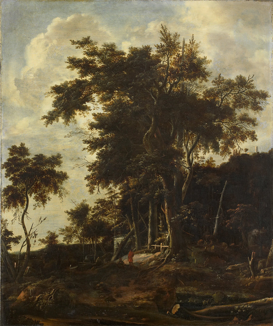 Paysage forestier avec maison de bûcheron - Roelant Roghman