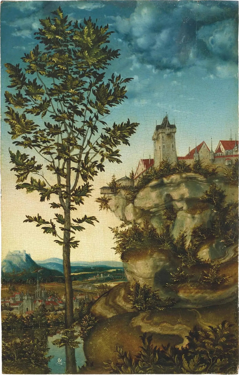Landskap (fragment) - Lucas Cranach den äldre