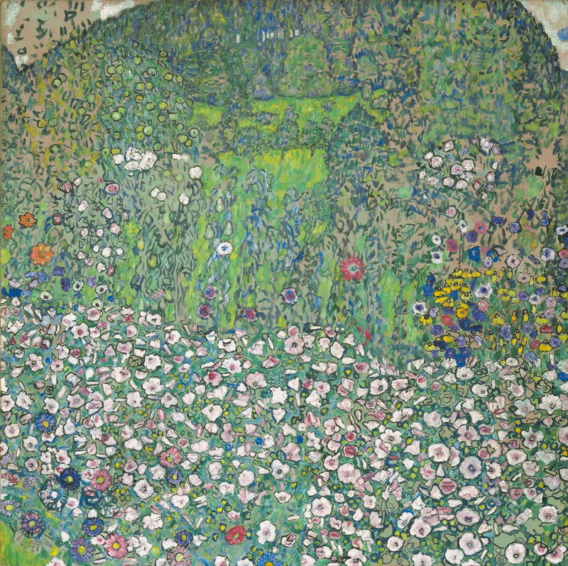 Trädgårdslandskap med en kulle - Gustav Klimt