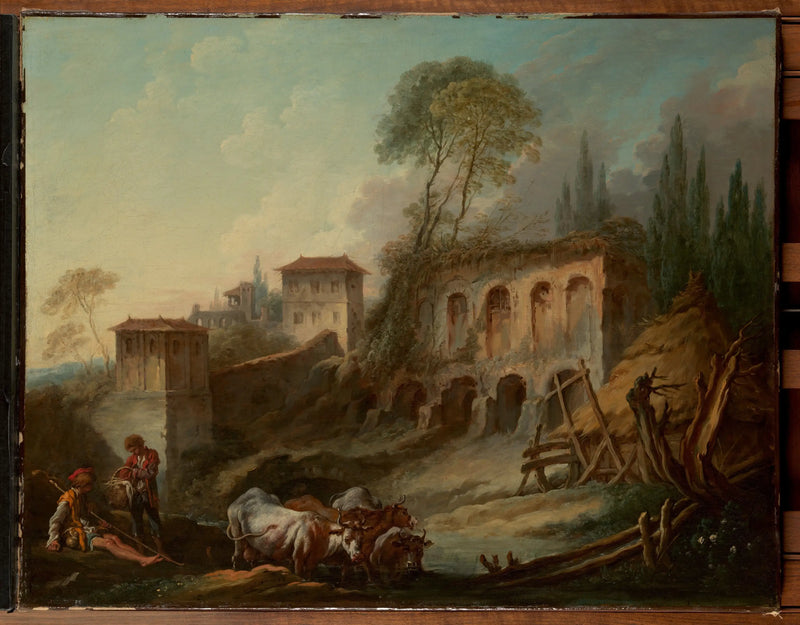 Fantasibilde med Palatinen från Campo Vaccino - François Boucher