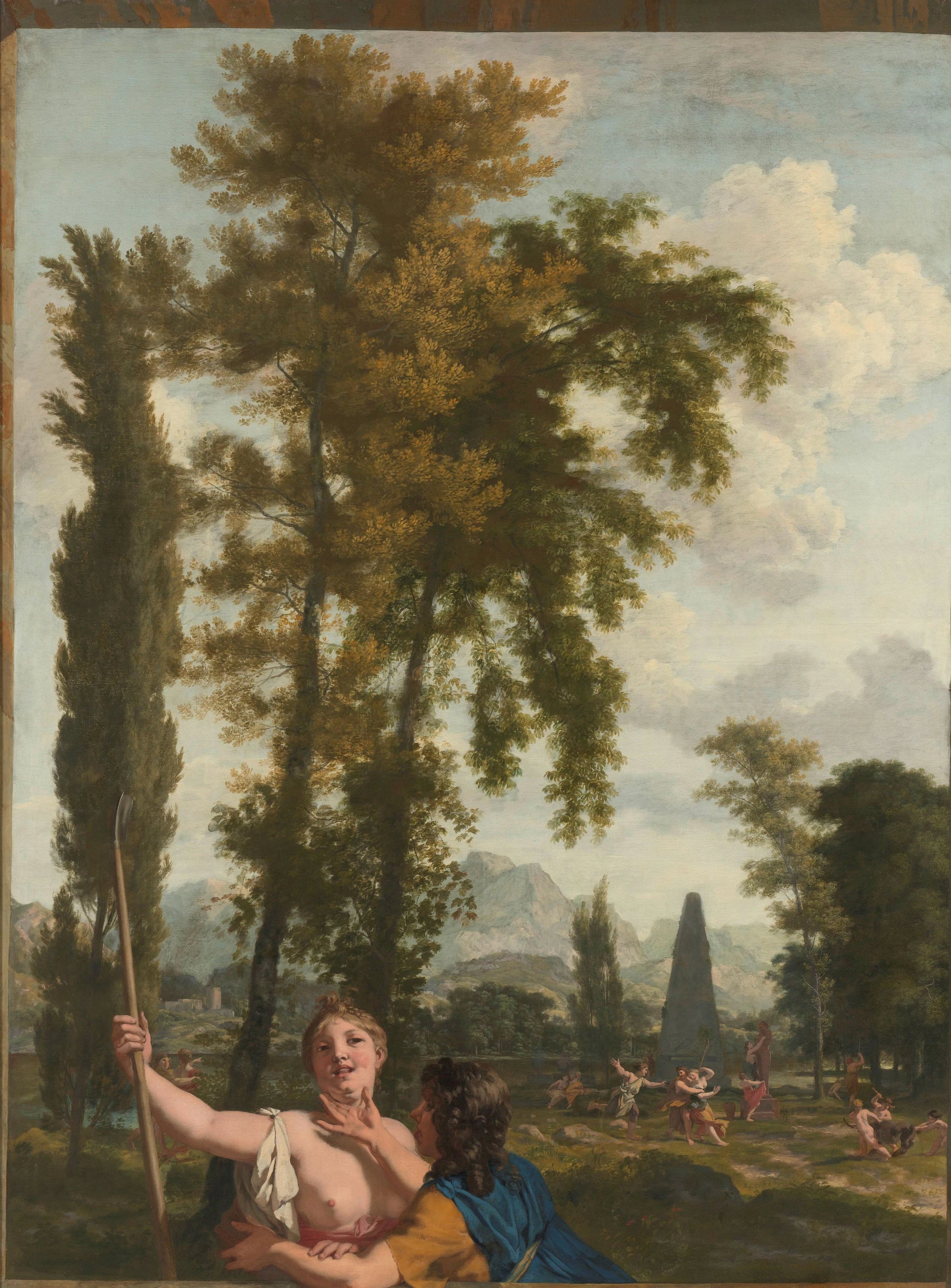 Paysage italien avec couple de bergers - Gérard de Lairesse