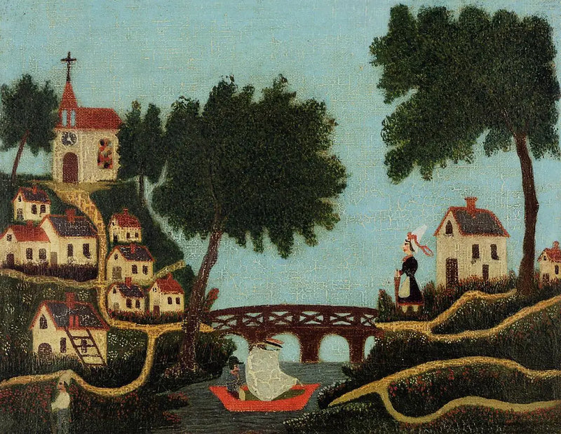 Landskap, bron - Henri Rousseau