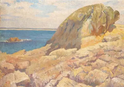 Landskap: Klippan framför havet - Robert Delaunay