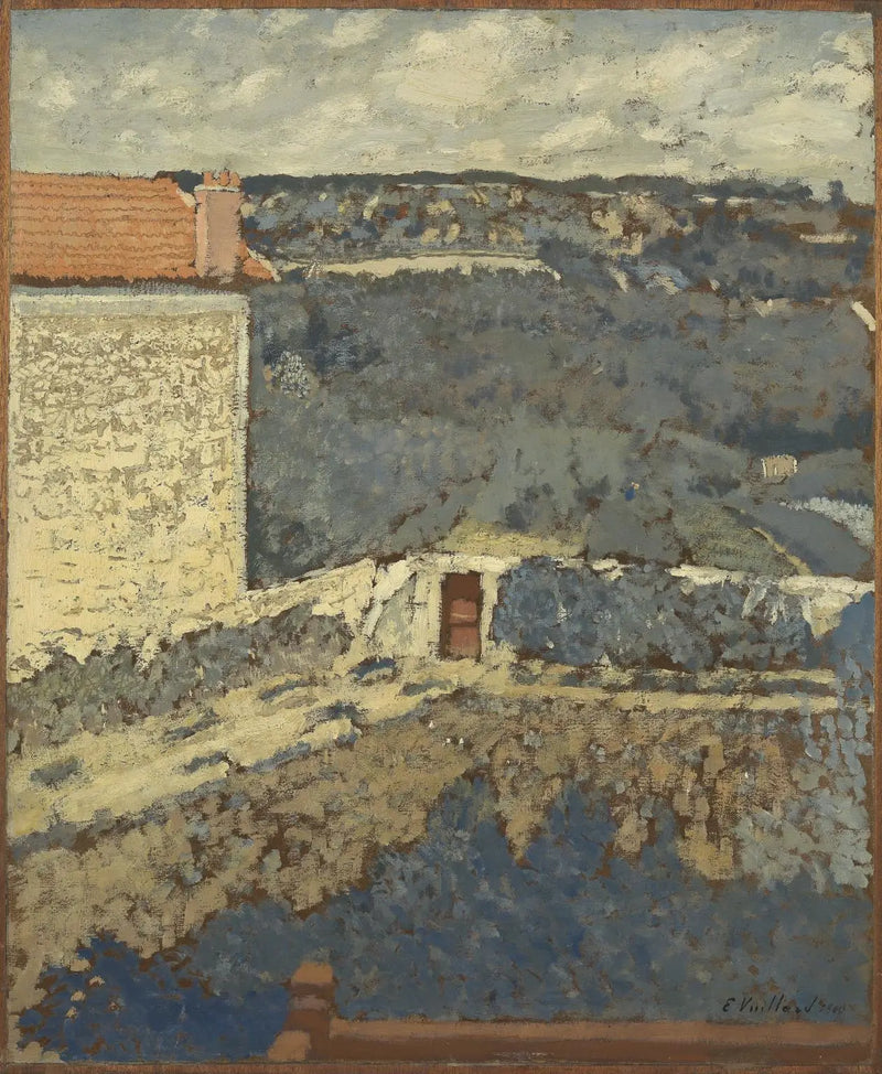 Landskap - Hus till vänster - Édouard Vuillard