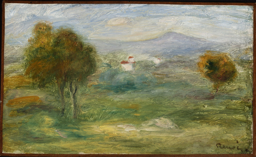 Landskap med hus i Cagnes-sur-Mer - Pierre-Auguste Renoir