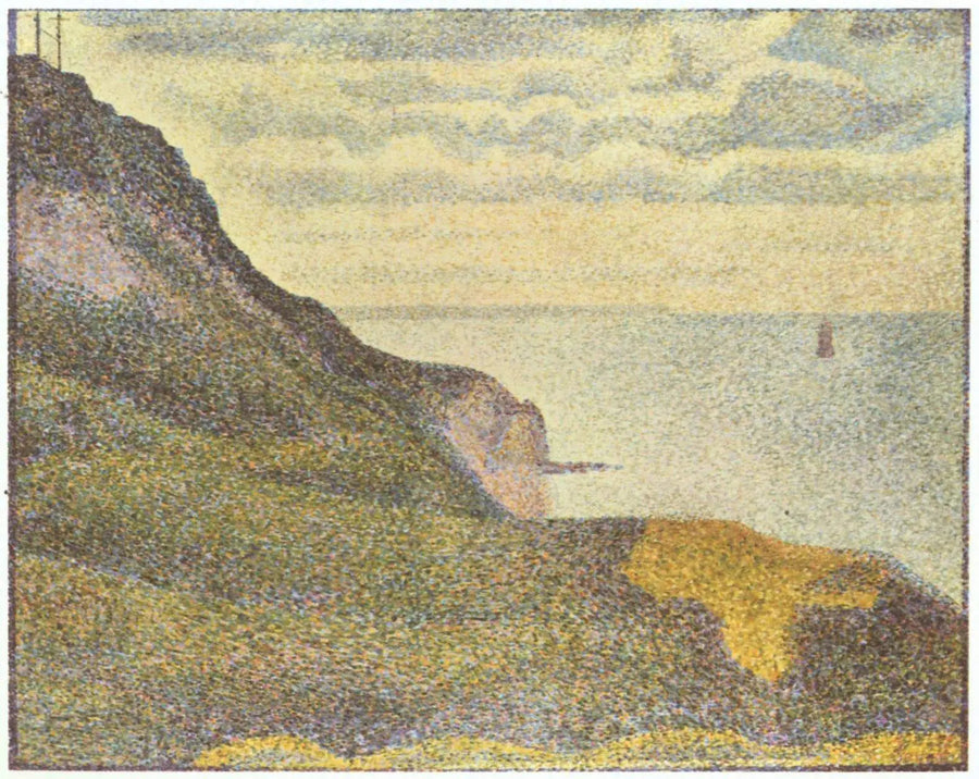 Marinlandskap i Port-en-Bessin, Normandie - Georges Seurat