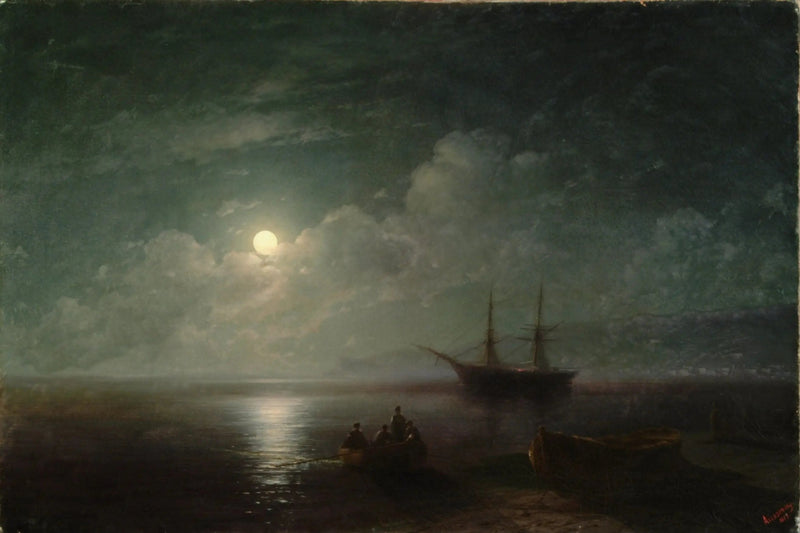 Marint landskap med fullmåne - Ivan Aïvazovski