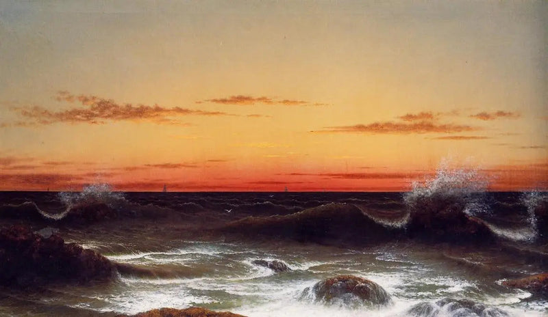 Marin landskap - Solnedgång - Martin Johnson Heade